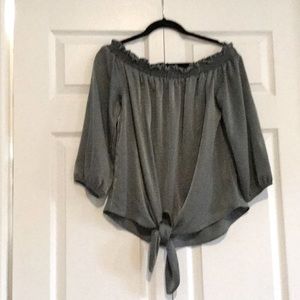 NWT Off Shoulder Top w/ Tie-Waist detail